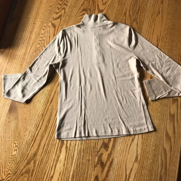 “Chaps” zip neck, mock turtleneck top, L - Picture 9 of 9